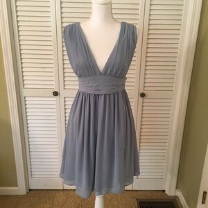 Lulus Blue Sleeveless Chiffon Homecoming Dress Size S